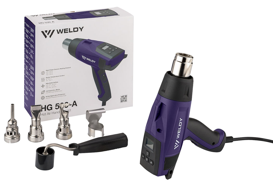 Weldy HG 530-A, 230V/2300W, UK-plug, kit (4 nozzles and pressure roller)